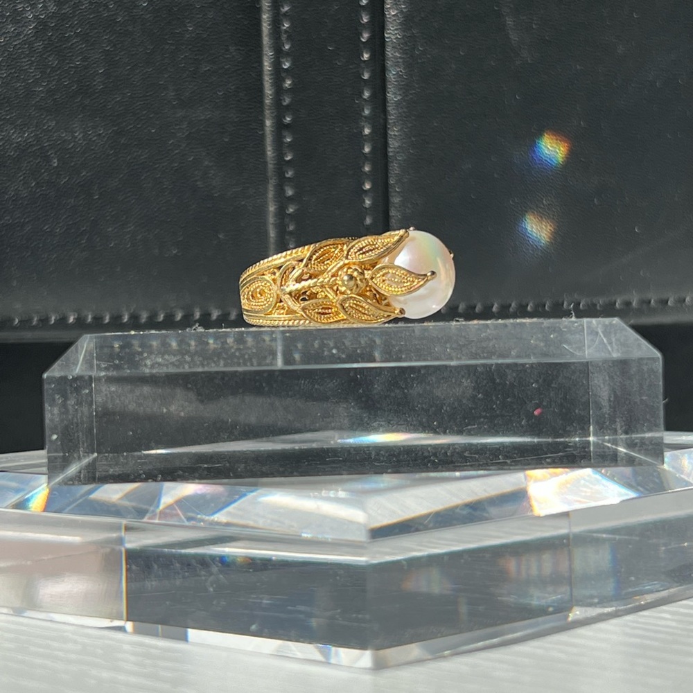 Large cultured Pearl ring